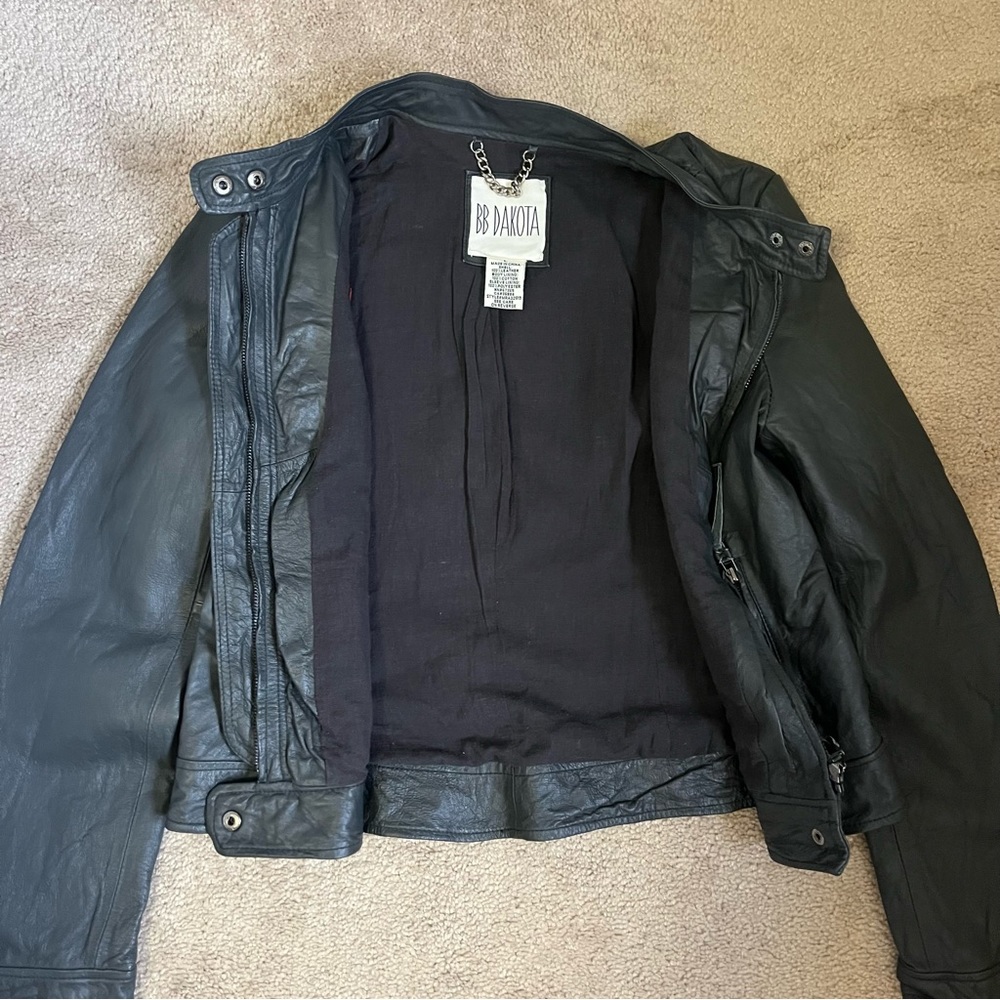 Leather Charcoal Gray Jacket Womens - Picture 6 of 13